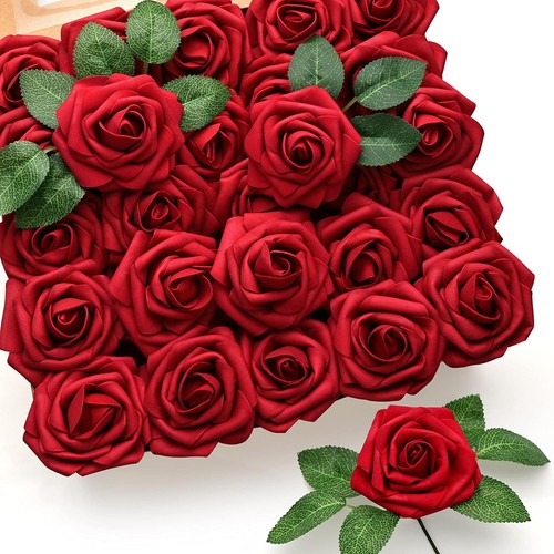 Künstliche rosen dunkelrot - künstliche,