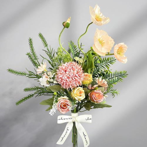 Kunstblumen strauß rosa - strauß,