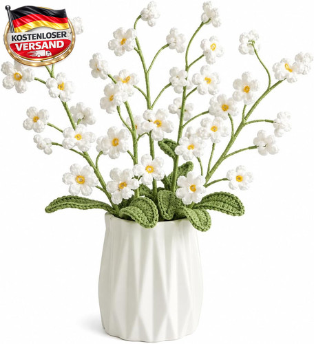 Gestrickter blumenstrauß aus - gestrickter,