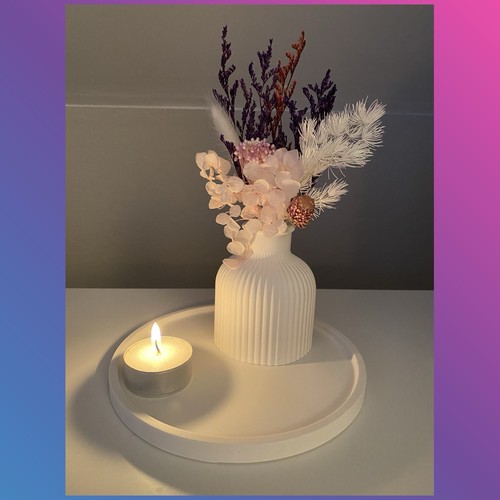 Trockenblumenstrauß mit vase - trockenblumenstrauß,
