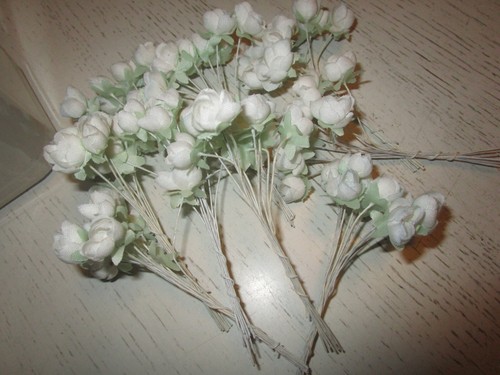 Blüten bündchen weiß - =2,