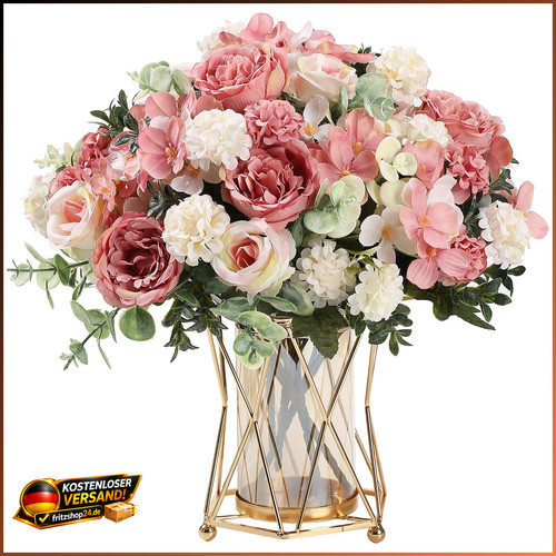 Künstliche blumenstrauß rosa - künstliche,